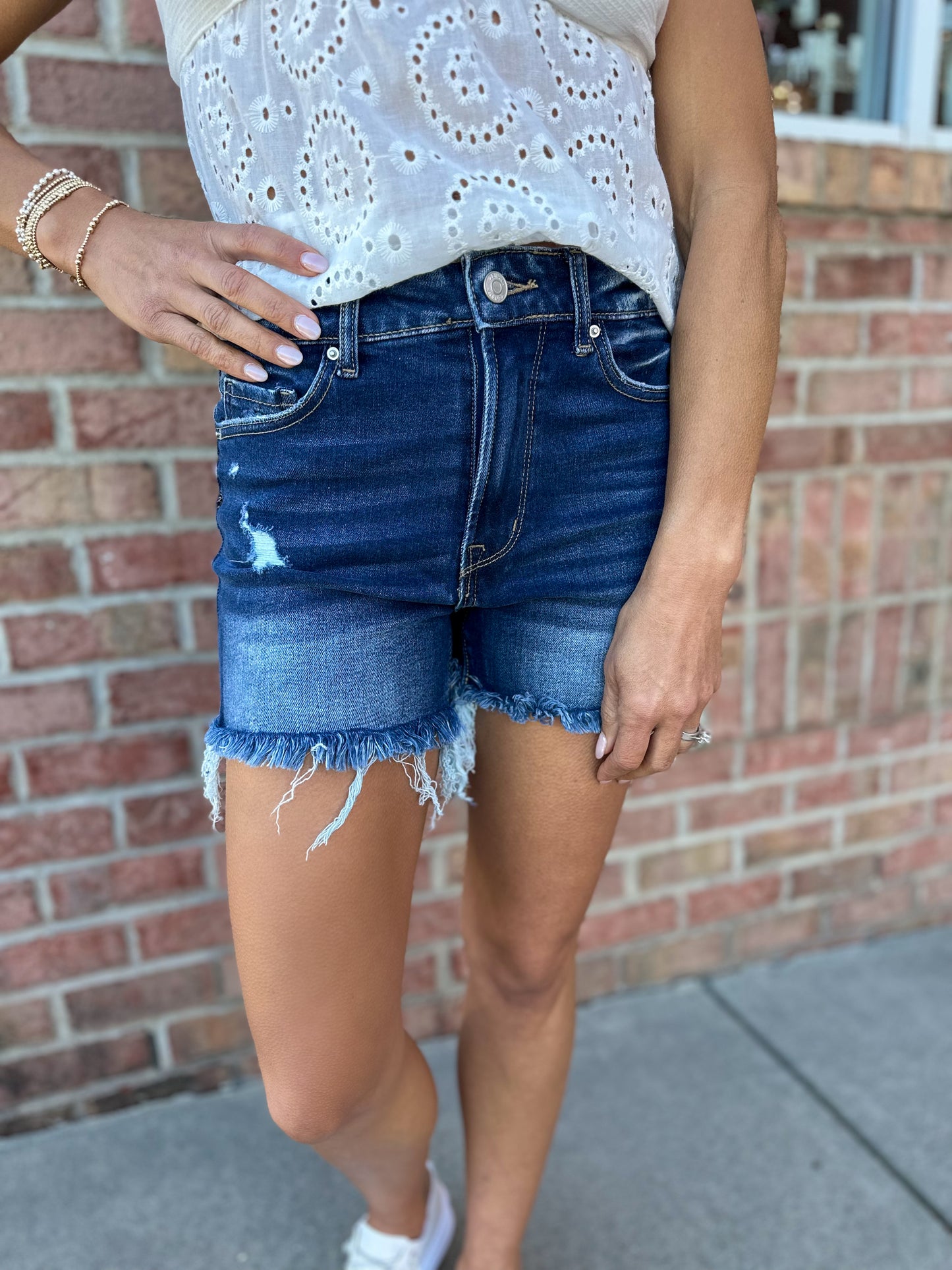 Lasso My Heart Denim Shorts