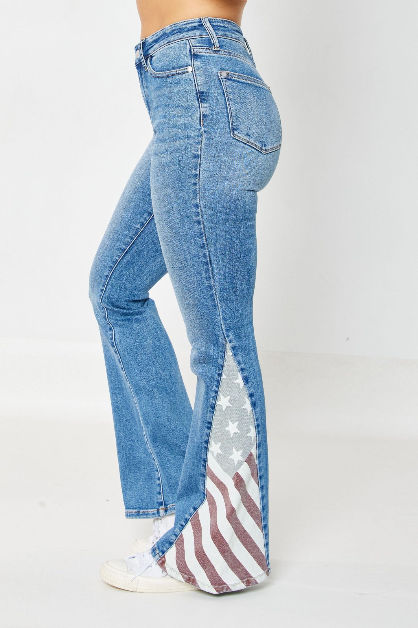 Judy Blue HW Americana Flare