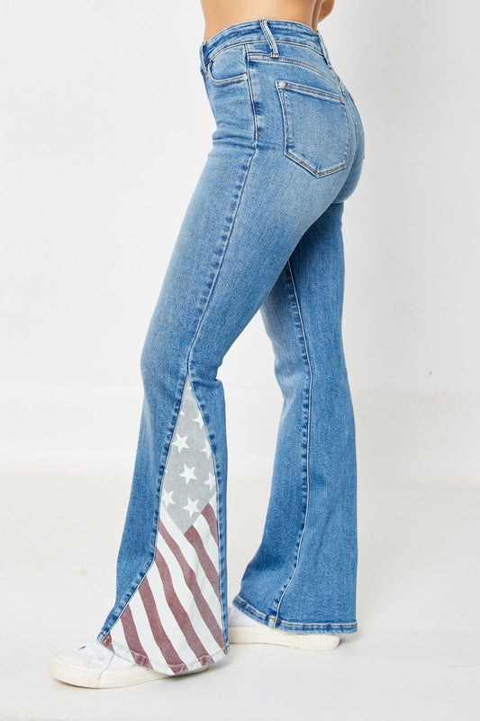 Judy Blue HW Americana Flare