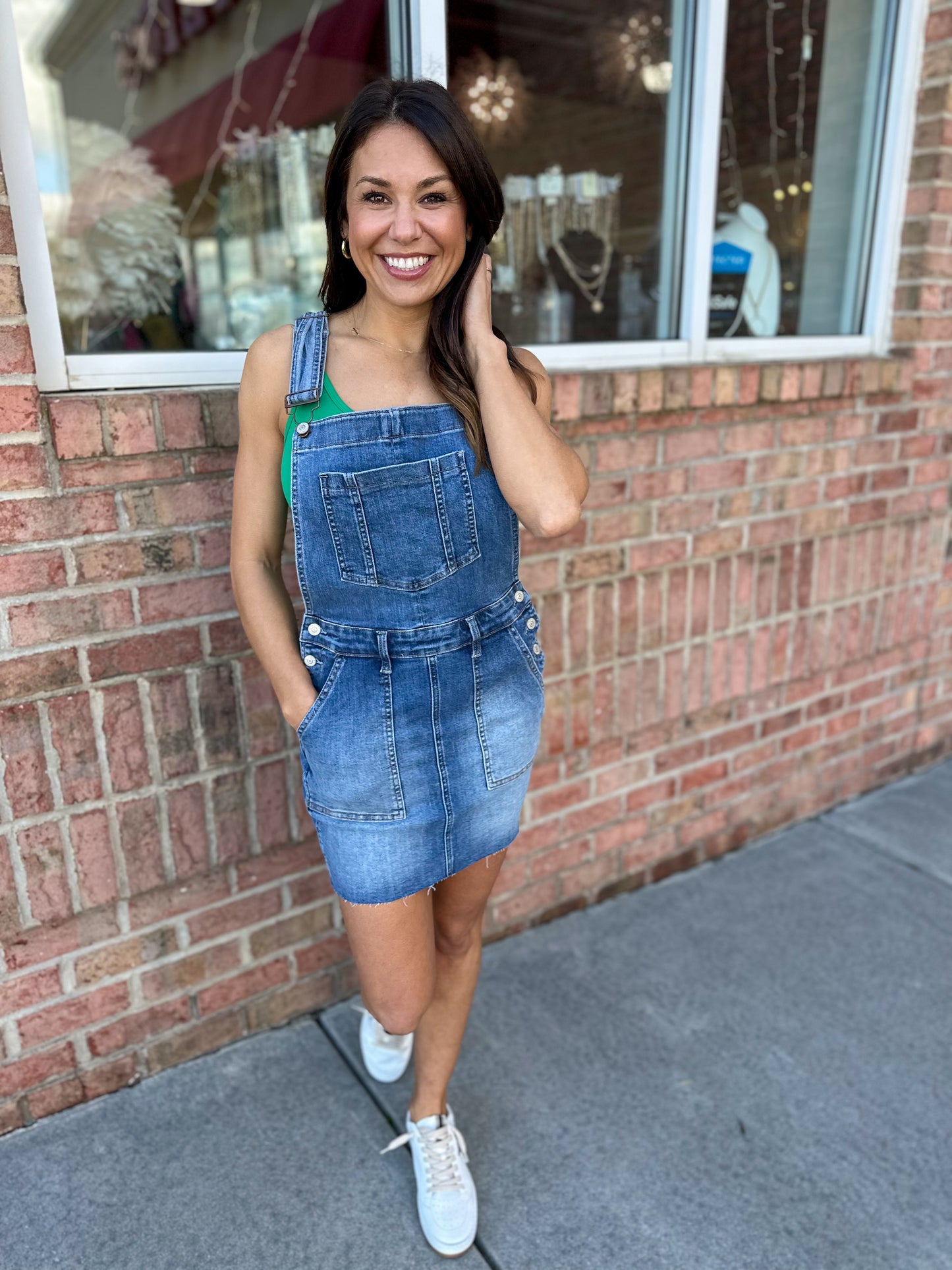 HW Raw Hem Overall Skirt