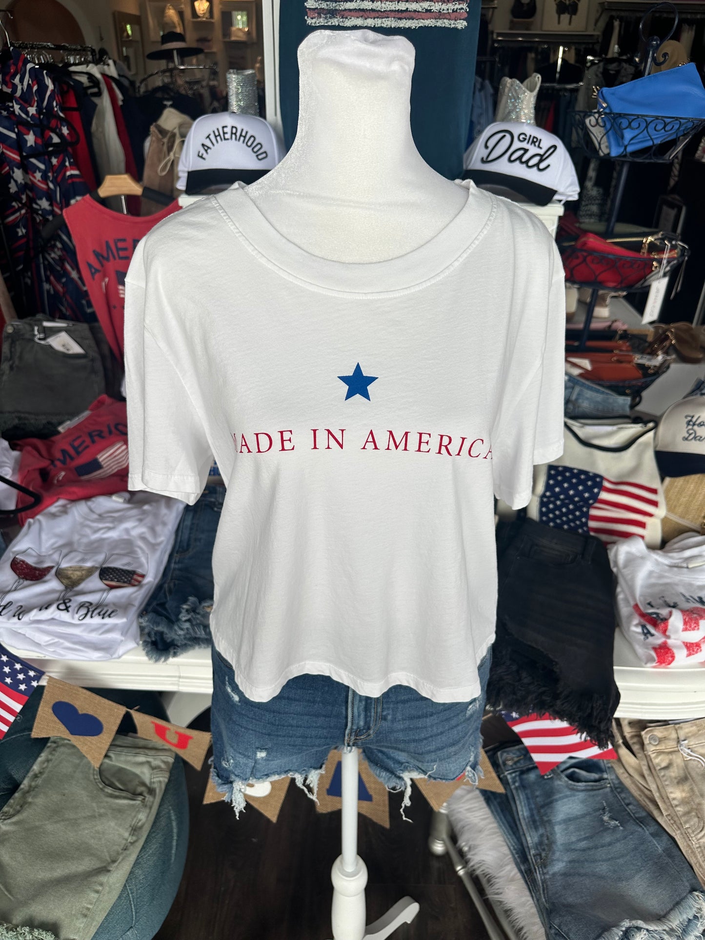 Made In America Crop Top