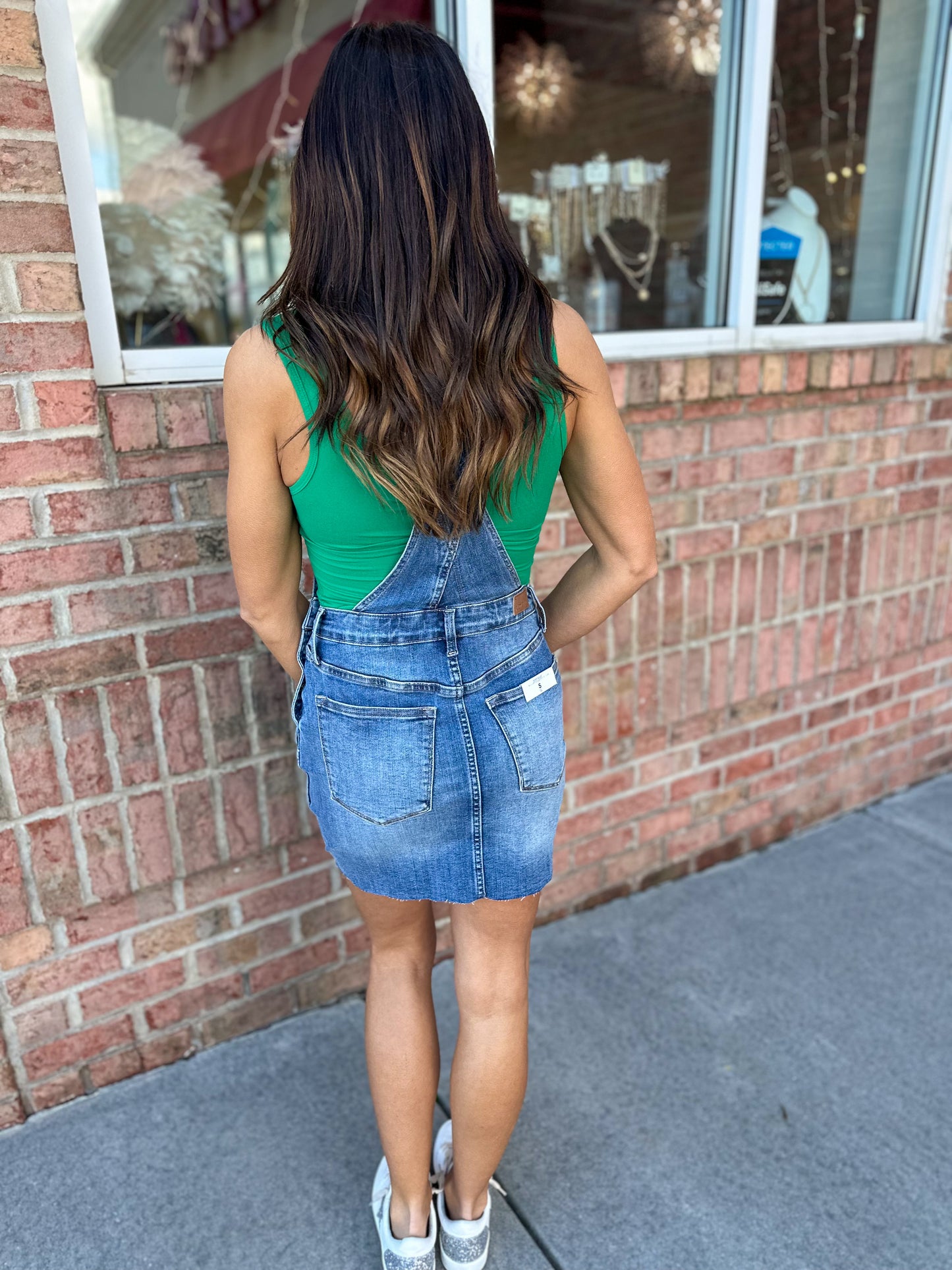 HW Raw Hem Overall Skirt