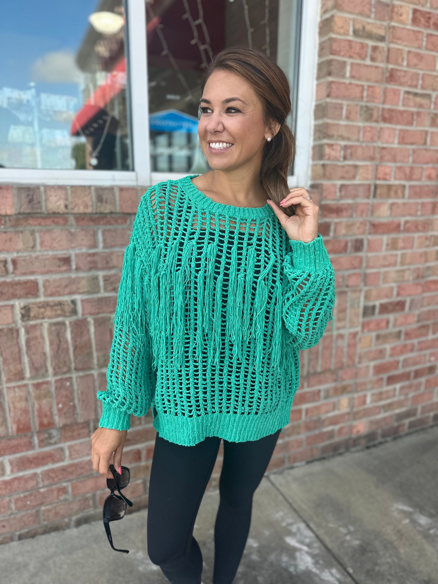 Mushroom Fringe Sweater