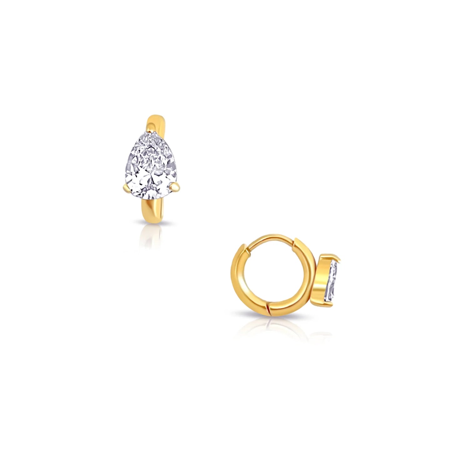 Ellie Vail Colette Pear Huggie Hoop