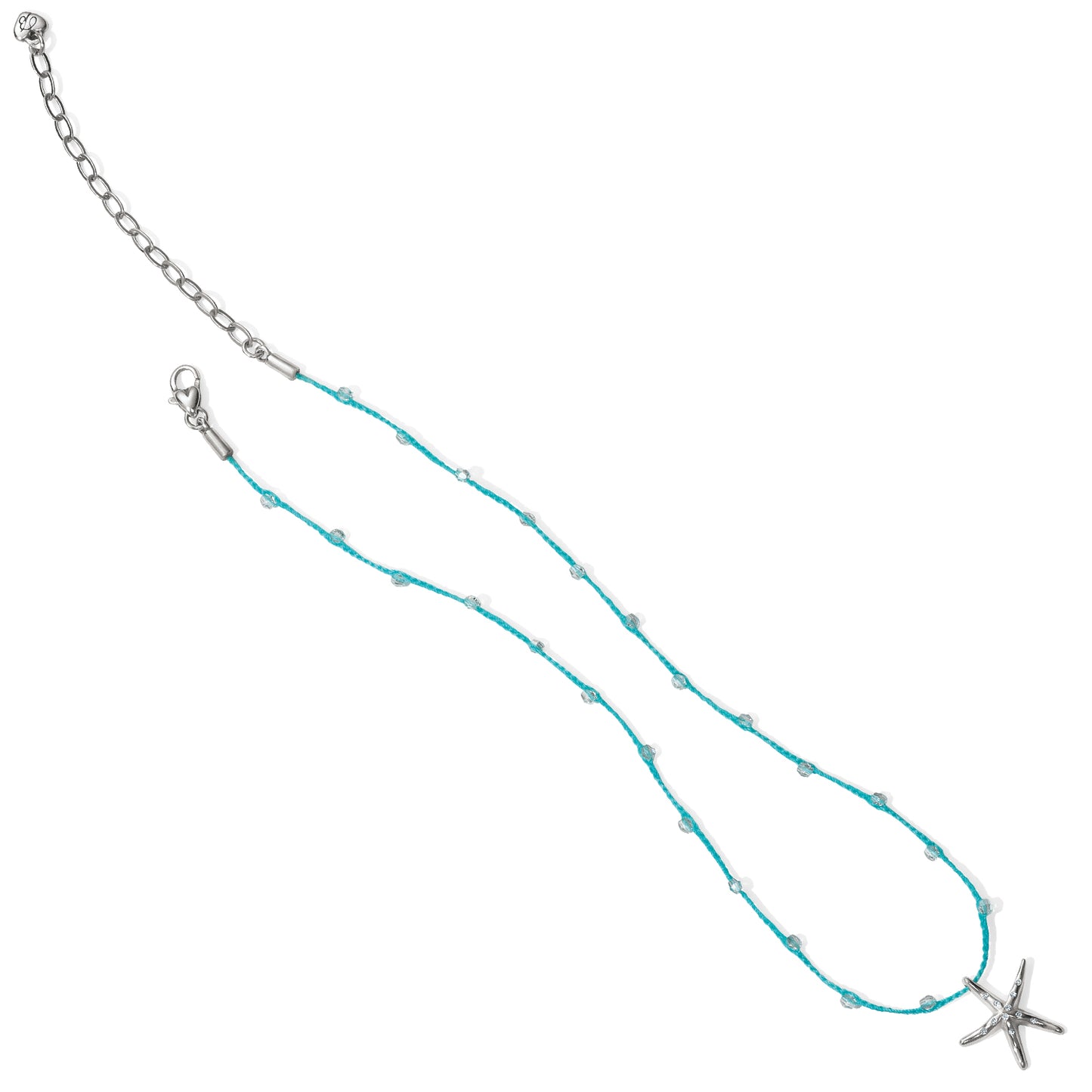 Blue Water Crochet Petite Starfish Necklace