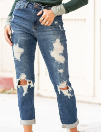 The Christina Hi Rise Boyfriend Jeans