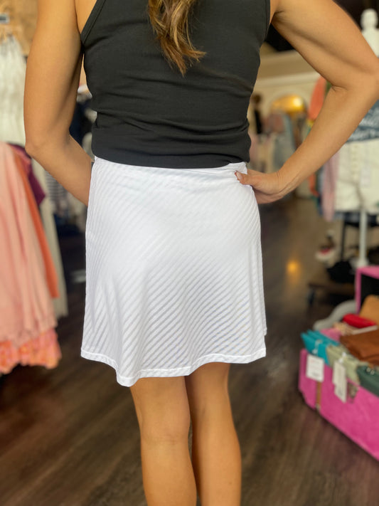 Mono B Stripe Front Slit Skort