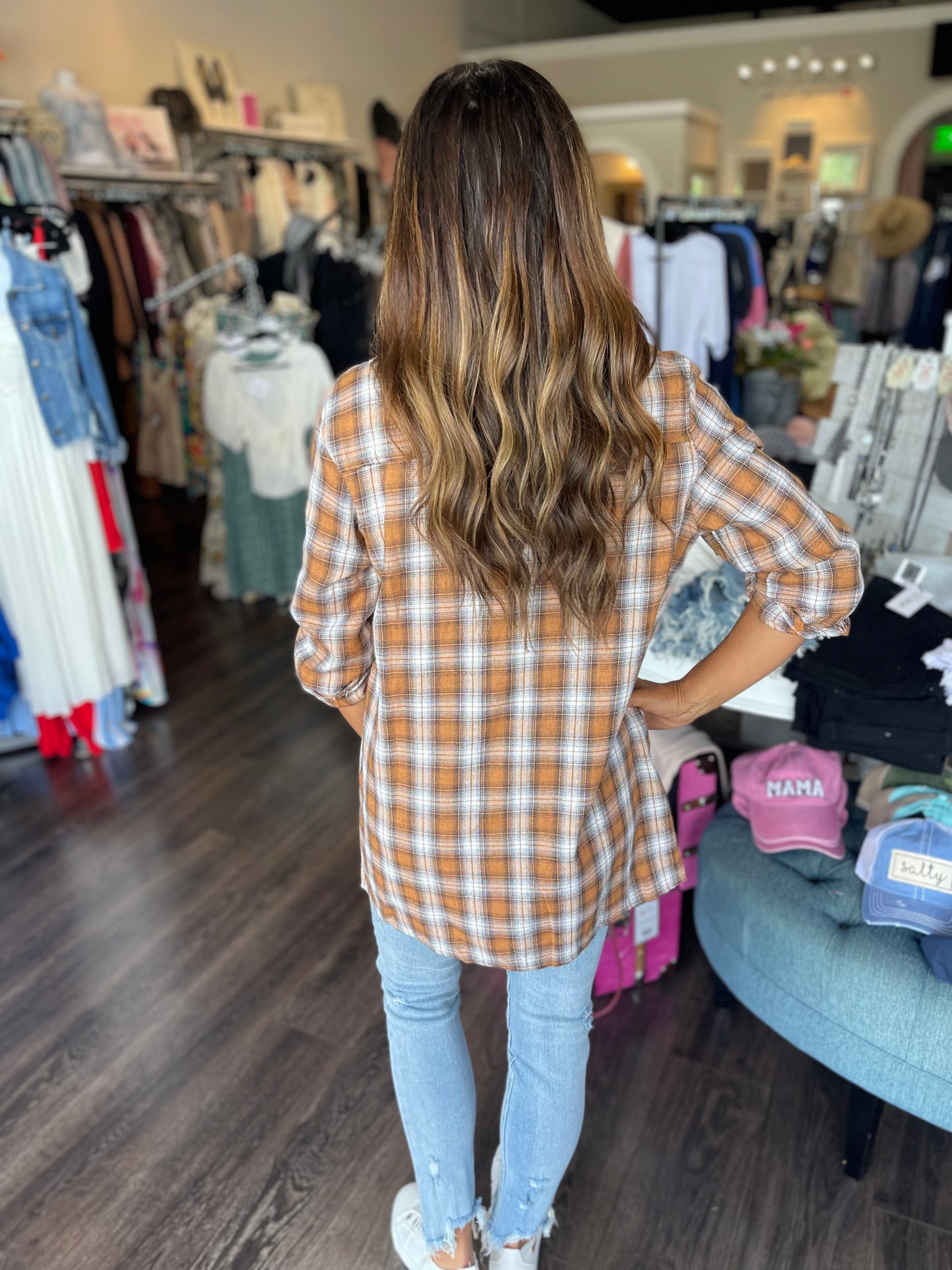 All Your Needs Plaid Top