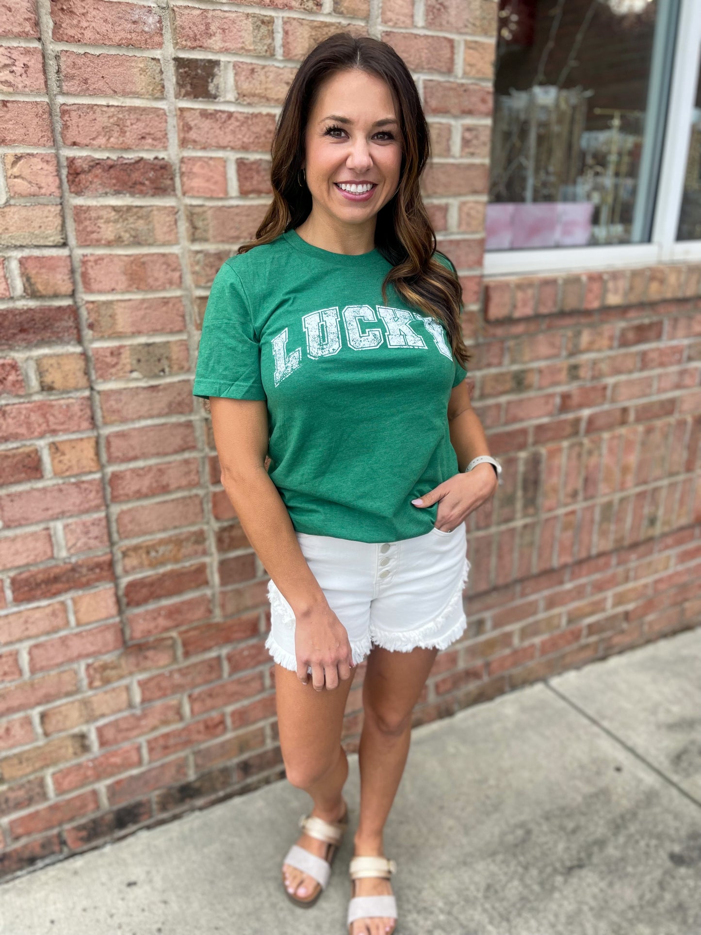 Lucky Distressed Tee