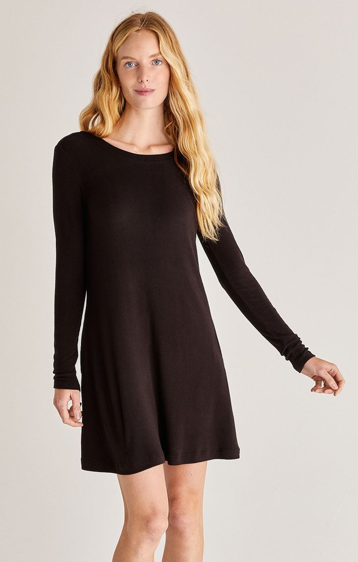 black long sleeve skater dress forever 21 Forever 21