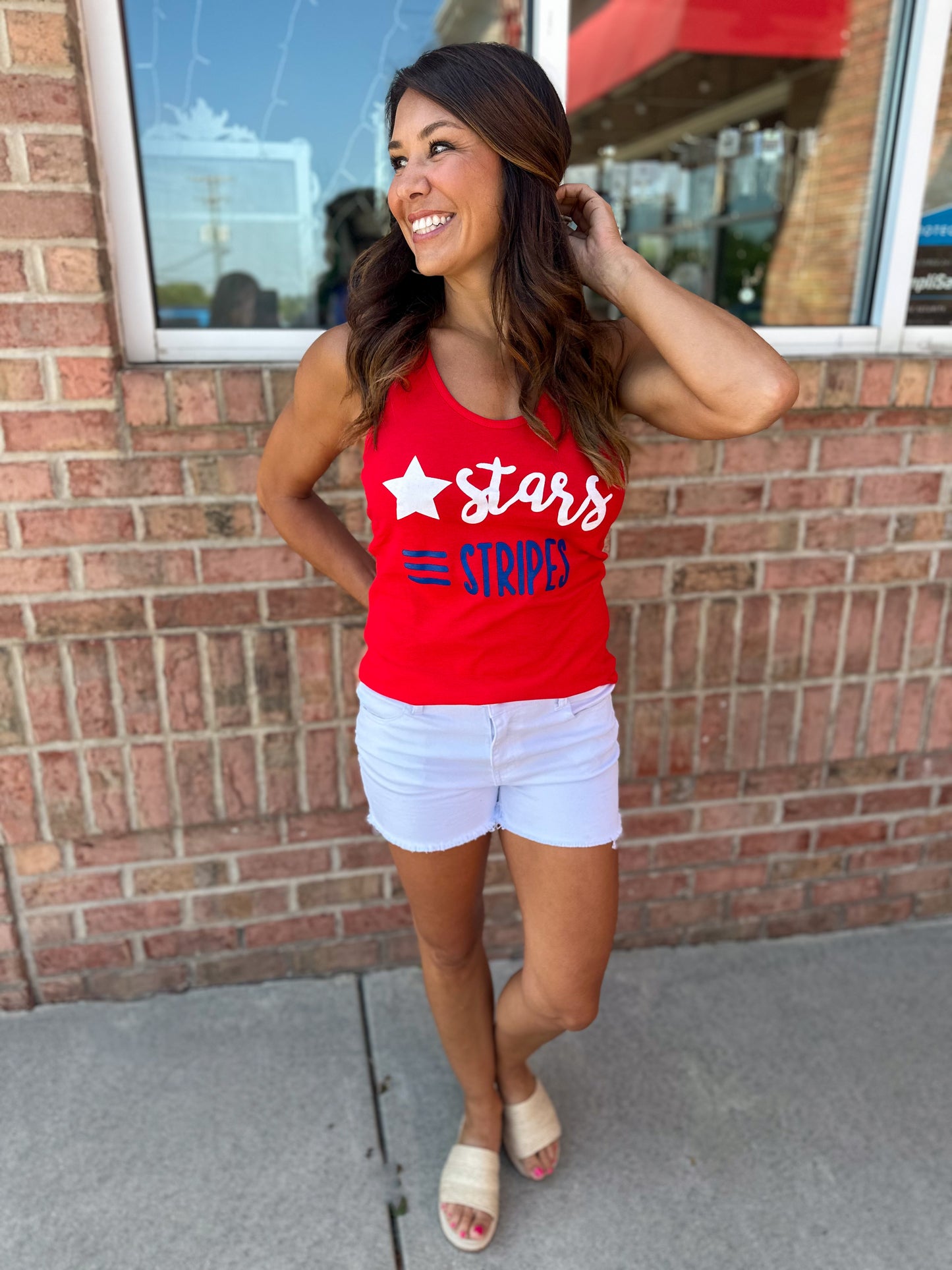 Stars And Stripes Racerback Tank