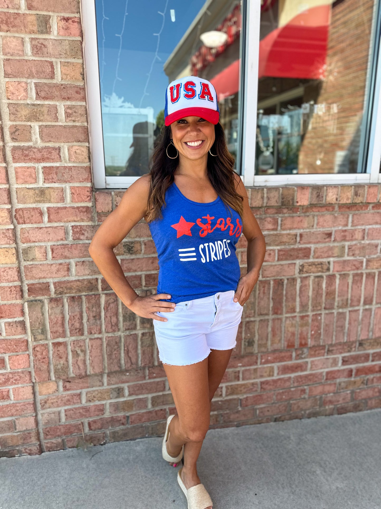 Stars And Stripes Racerback Tank