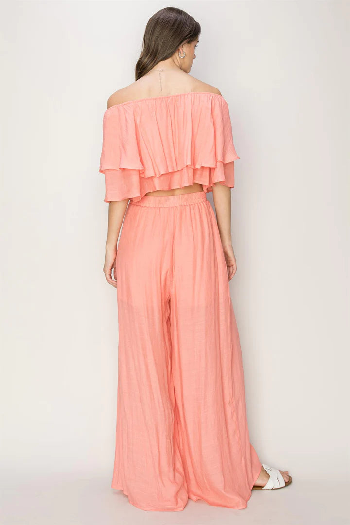 Summer Influence Two Piece (Light coral)